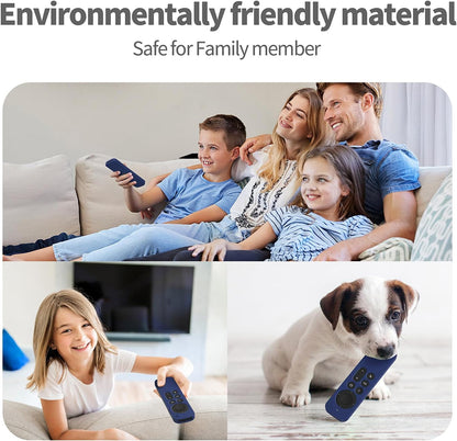 Silicone Cover Compatible with Apple TV Siri Remote 3Rd 2023 Shockproof Protective Case for Apple TV 4K 2Nd 2021 Remote Sleeve with Lanyard(Dark Blue)