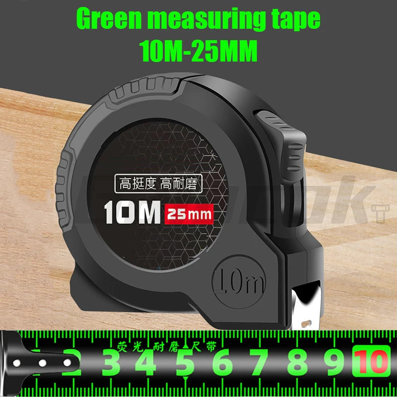 Measuring Tape Self 5/10M High Precision Wear-Resistant Ruler Measuring Tools Locking Fluorescent Steel Tape Measure Retractable