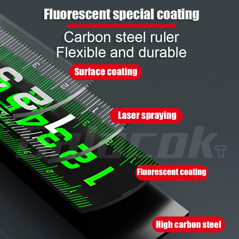 Measuring Tape Self 5/10M High Precision Wear-Resistant Ruler Measuring Tools Locking Fluorescent Steel Tape Measure Retractable