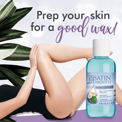 Pre Wax Cleanser - Antiseptic Skin Prep for Pre Wax Hair Removal, Deep Cleansing & Irritation-Free Waxing, Afterwax Care, 4 Oz, 2-Pack
